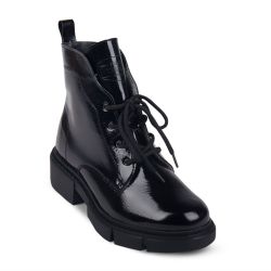 DTD-545 (цв.5-черный) Ботинки (шнурки и молния, лак) DTD-545 (цв.5-черный) Ботинки (шнурки и молния, лак)