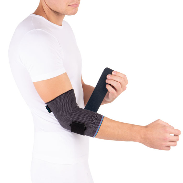 Бандаж компрессионный на локтевой сустав со съемной стяжкой Т-8281С Evolution  Silver Бандаж компрессионный на локтевой сустав со съемной стяжкой Т-8281С Evolution  Silver